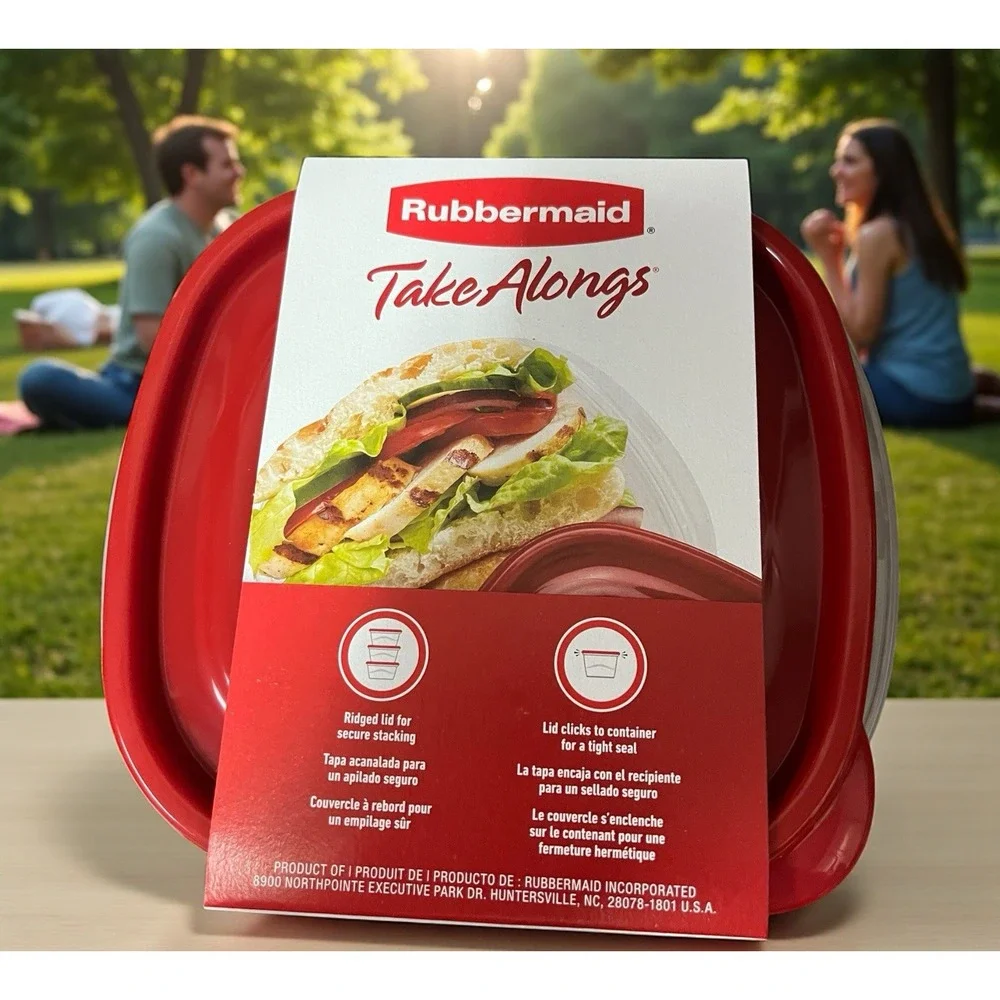 Rubbermaid Take Alongs‎ Sandwich Squares Set Of 2 - 2.9 Cups Kitchen Storage